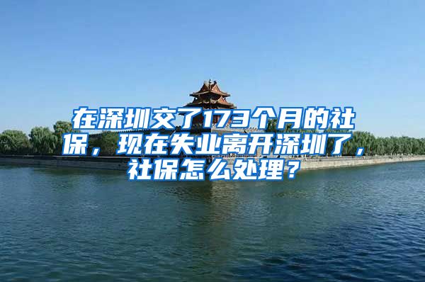 在深圳交了173个月的社保，现在失业离开深圳了，社保怎么处理？