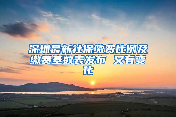 深圳最新社保缴费比例及缴费基数表发布 又有变化