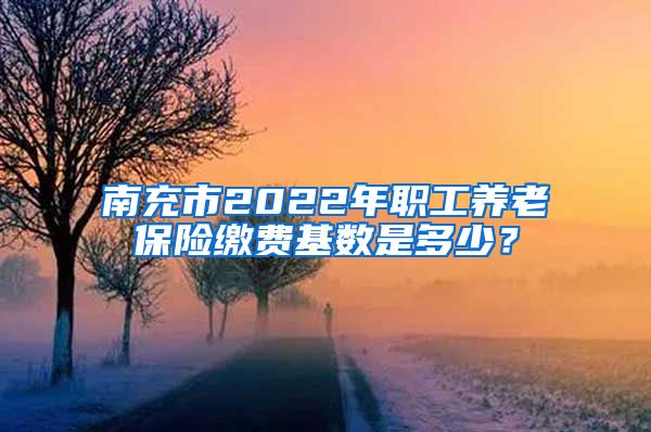 南充市2022年职工养老保险缴费基数是多少？