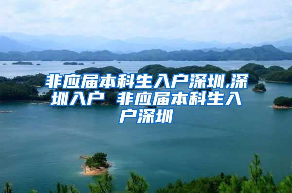 非应届本科生入户深圳,深圳入户 非应届本科生入户深圳