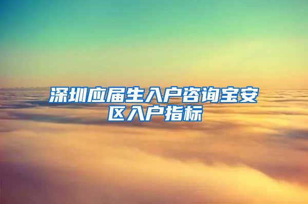 深圳应届生入户咨询宝安区入户指标