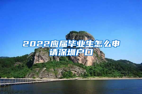 2022应届毕业生怎么申请深圳户口