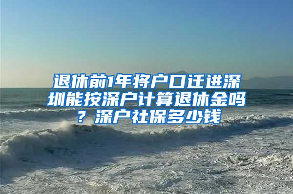 退休前1年将户口迁进深圳能按深户计算退休金吗？深户社保多少钱