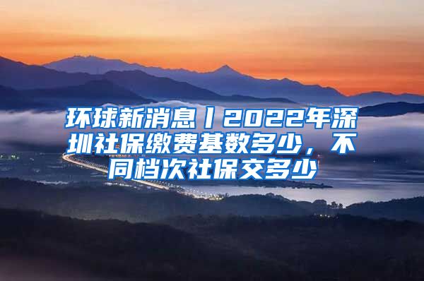 环球新消息丨2022年深圳社保缴费基数多少，不同档次社保交多少