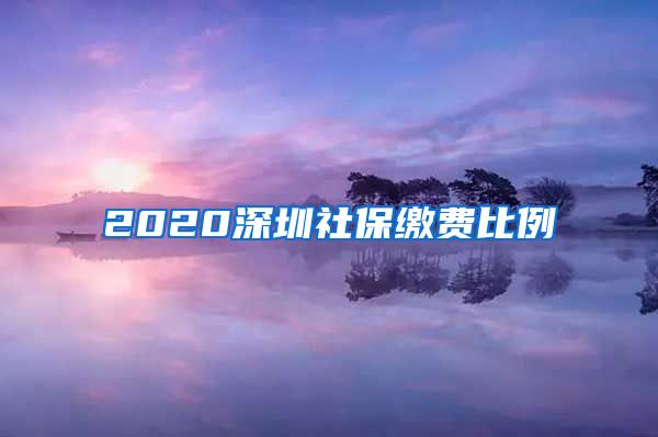 2020深圳社保缴费比例