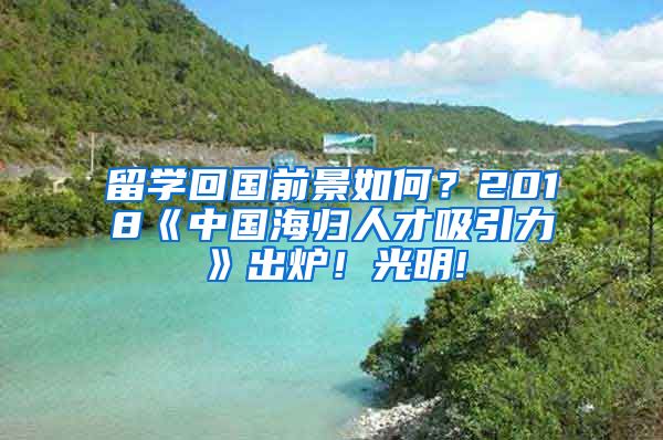 留学回国前景如何？2018《中国海归人才吸引力》出炉！光明!