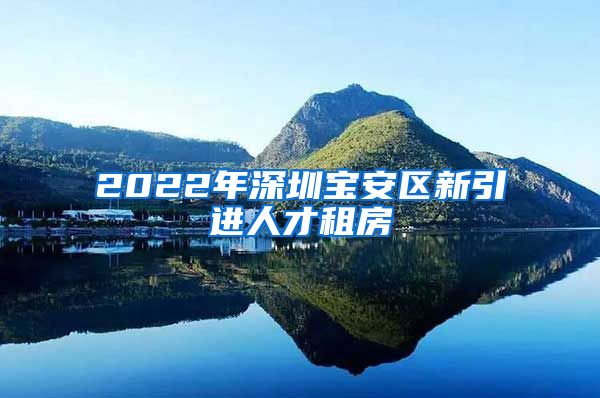 2022年深圳宝安区新引进人才租房