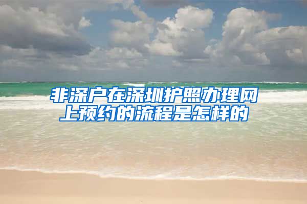 非深户在深圳护照办理网上预约的流程是怎样的