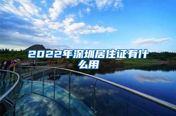 2022年深圳居住证有什么用