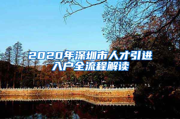 2020年深圳市人才引进入户全流程解读