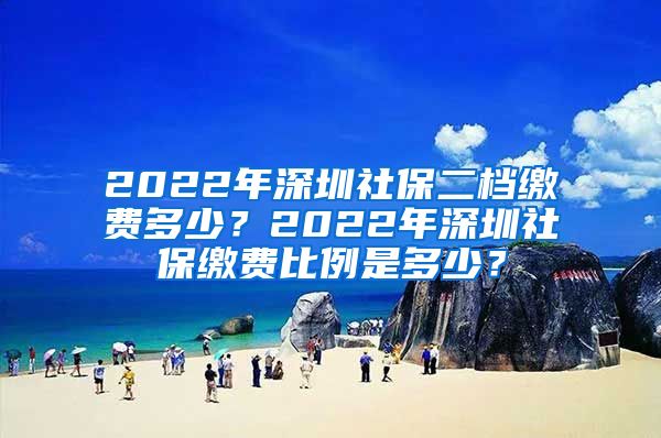 2022年深圳社保二档缴费多少？2022年深圳社保缴费比例是多少？