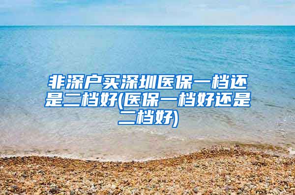 非深户买深圳医保一档还是二档好(医保一档好还是二档好)