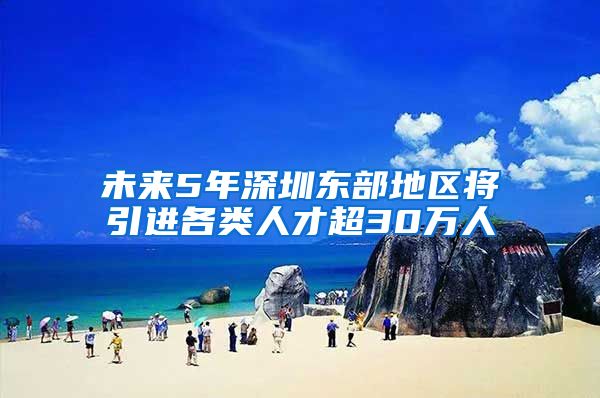 未来5年深圳东部地区将引进各类人才超30万人