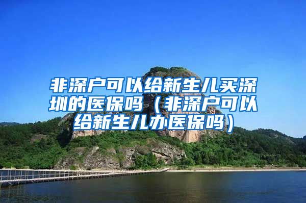 非深户可以给新生儿买深圳的医保吗（非深户可以给新生儿办医保吗）