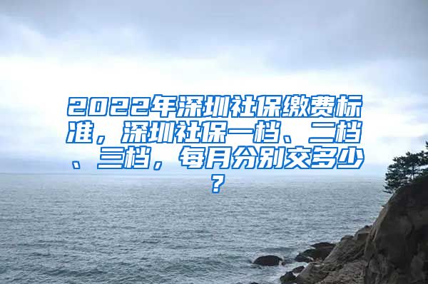 2022年深圳社保缴费标准，深圳社保一档、二档、三档，每月分别交多少？