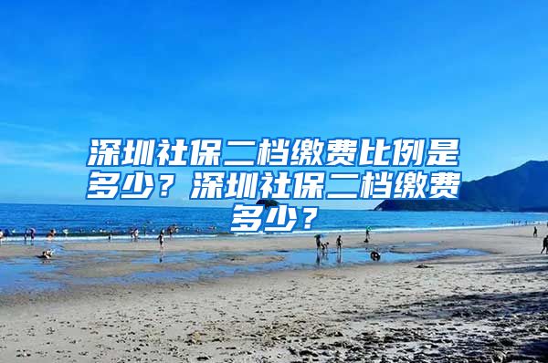 深圳社保二档缴费比例是多少？深圳社保二档缴费多少？