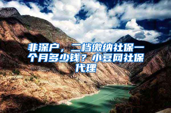 非深户，二档缴纳社保一个月多少钱？小豆网社保代理