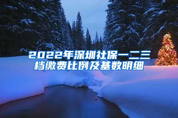 2022年深圳社保一二三档缴费比例及基数明细