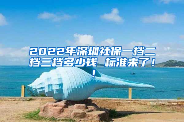 2022年深圳社保一档二档三档多少钱 标准来了！！