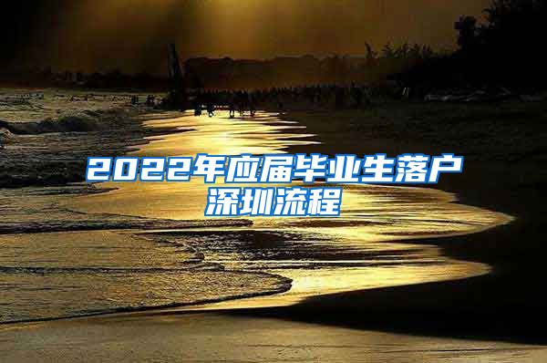 2022年应届毕业生落户深圳流程