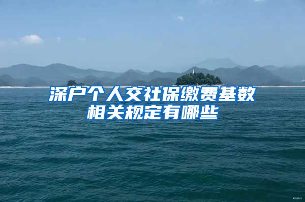 深户个人交社保缴费基数相关规定有哪些