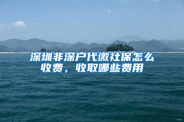 深圳非深户代缴社保怎么收费，收取哪些费用