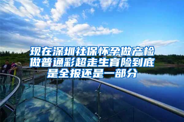 现在深圳社保怀孕做产检做普通彩超走生育险到底是全报还是一部分