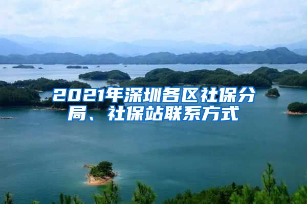 2021年深圳各区社保分局、社保站联系方式