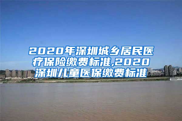 2020年深圳城乡居民医疗保险缴费标准,2020深圳儿童医保缴费标准