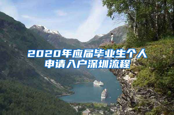 2020年应届毕业生个人申请入户深圳流程