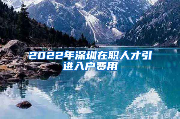 2022年深圳在职人才引进入户费用