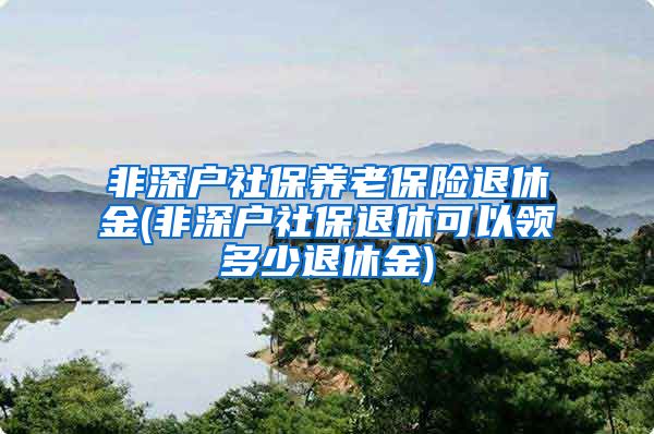 非深户社保养老保险退休金(非深户社保退休可以领多少退休金)