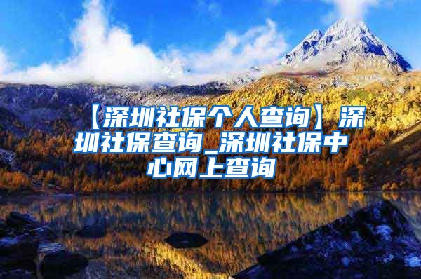 【深圳社保个人查询】深圳社保查询_深圳社保中心网上查询