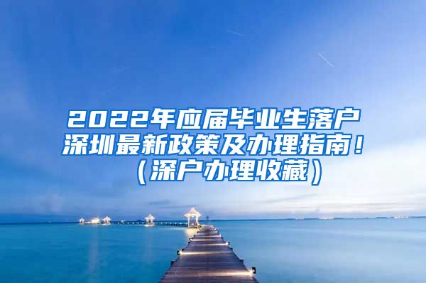 2022年应届毕业生落户深圳最新政策及办理指南！（深户办理收藏）