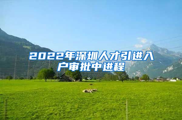 2022年深圳人才引进入户审批中进程