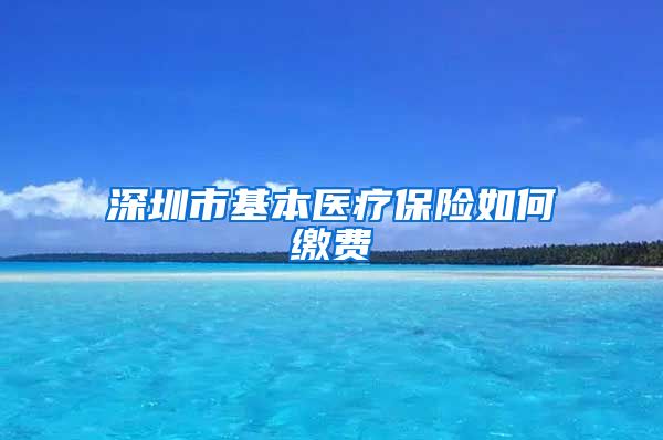 深圳市基本医疗保险如何缴费