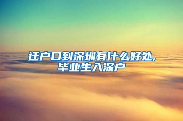 迁户口到深圳有什么好处,毕业生入深户