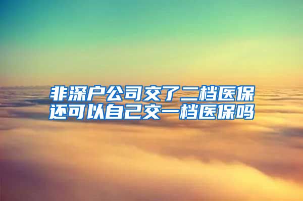 非深户公司交了二档医保还可以自己交一档医保吗