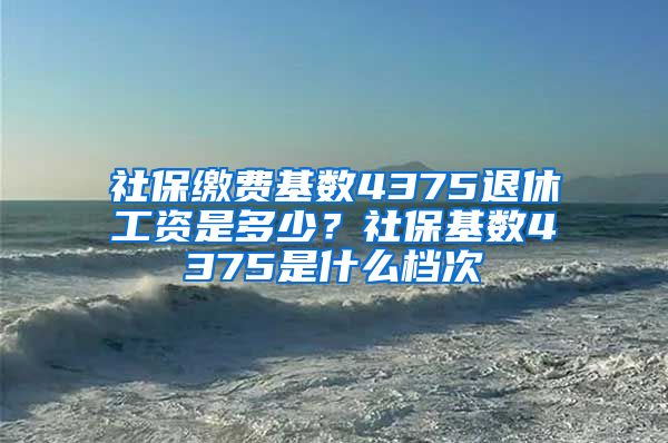 社保缴费基数4375退休工资是多少？社保基数4375是什么档次