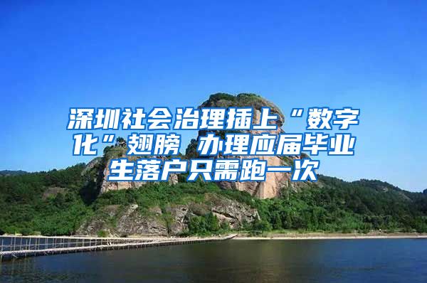 深圳社会治理插上“数字化”翅膀 办理应届毕业生落户只需跑一次