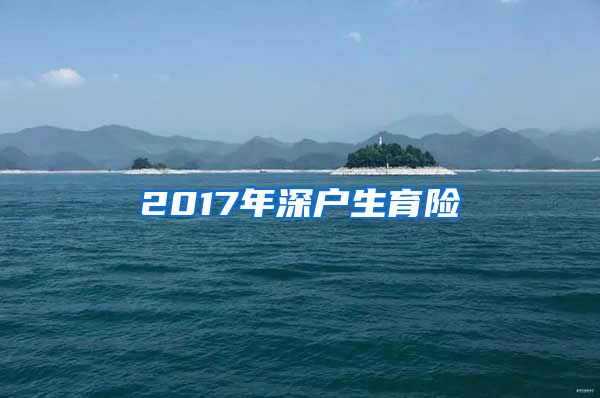 2017年深户生育险