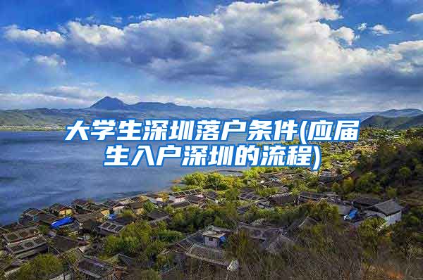 大学生深圳落户条件(应届生入户深圳的流程)