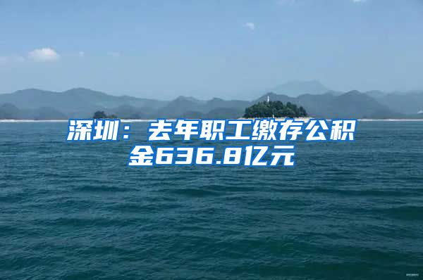 深圳：去年职工缴存公积金636.8亿元