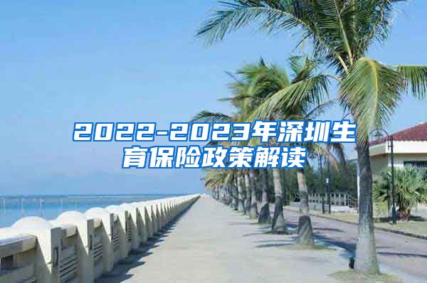 2022-2023年深圳生育保险政策解读