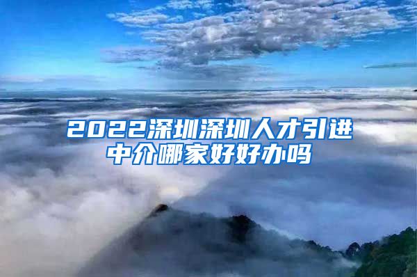 2022深圳深圳人才引进中介哪家好好办吗