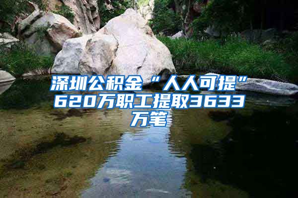 深圳公积金“人人可提”620万职工提取3633万笔