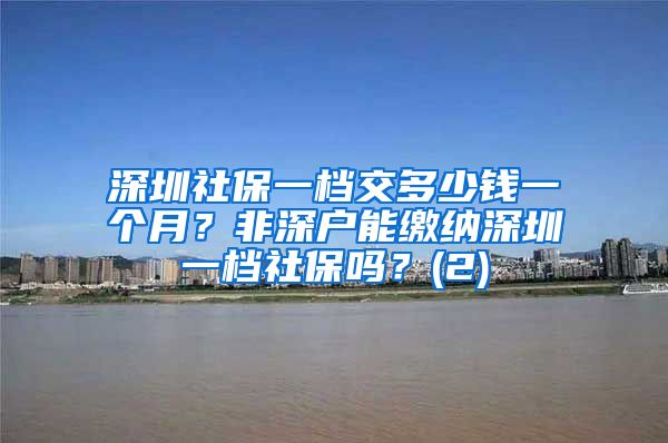 深圳社保一档交多少钱一个月？非深户能缴纳深圳一档社保吗？(2)