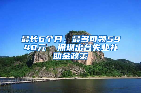 最长6个月，最多可领5940元  深圳出台失业补助金政策