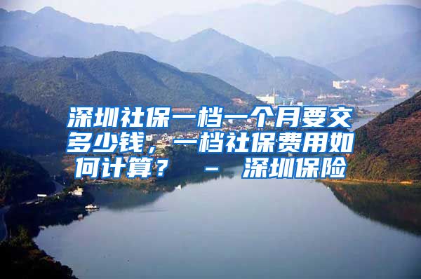 深圳社保一档一个月要交多少钱，一档社保费用如何计算？ – 深圳保险