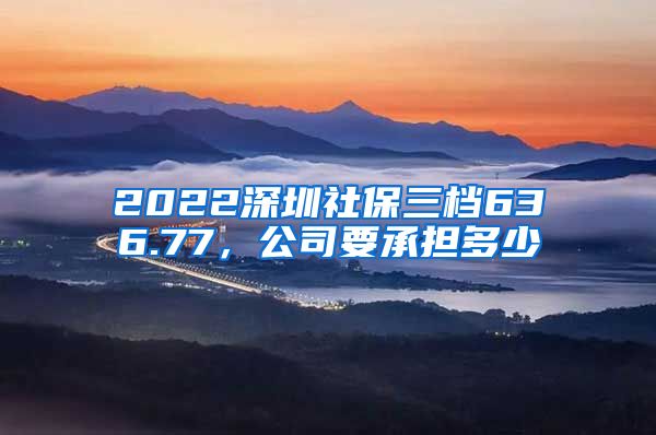 2022深圳社保三档636.77，公司要承担多少